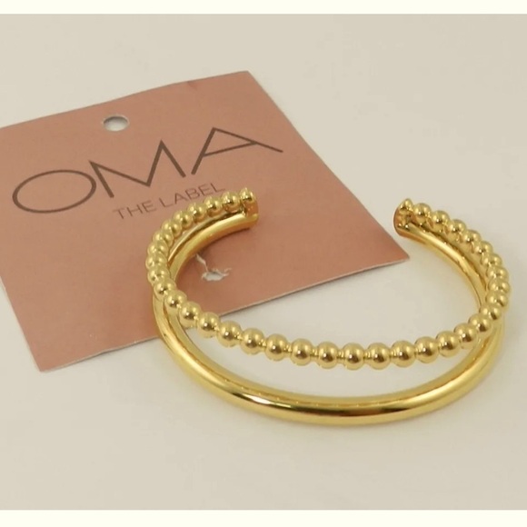 Oma the Label Jewelry - Oma The Label Gold Plated Stainless Steel Cuff Bracelet